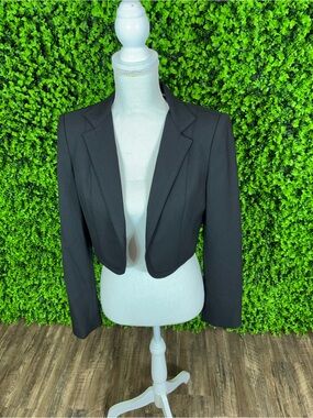 Anne Klein Black Cropped Blazer
